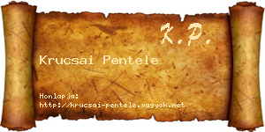 Krucsai Pentele névjegykártya